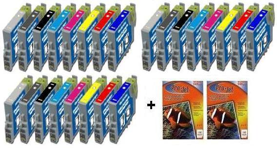 24x Epson Compatible Ink Multipack Cartridges T0540 - T0549 SELECT YOUR OWN COLOURS - Free UK Delivery